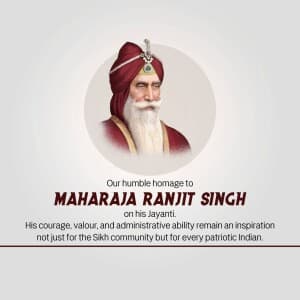 Maharaja Ranjit Singh Jayanti banner