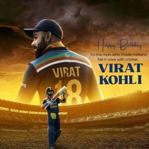 Virat Kohli Birthday poster