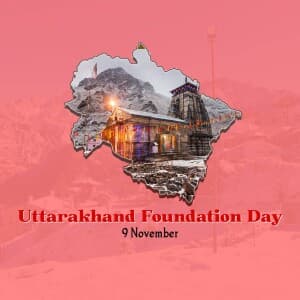 Uttarakhand Foundation Day illustration