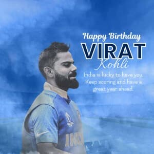 Virat Kohli Birthday event poster