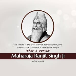 Maharaja Ranjit Singh Jayanti post