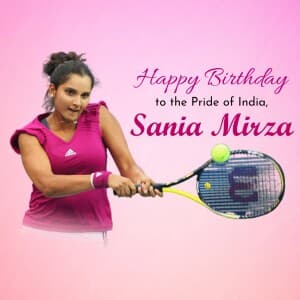 Sania Mirza Birthday illustration