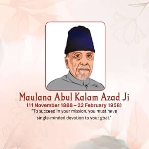 Abul Kalam Azad Birth Anniversary banner