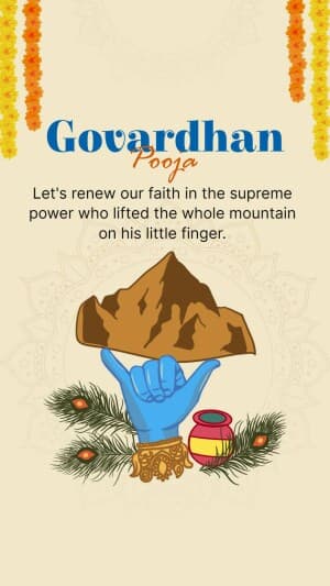 Govardhan Puja Insta story Instagram banner