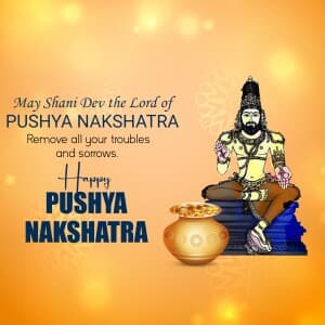 Pushya Nakshatra graphic