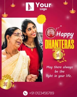 Dhanteras Wishes Templates marketing flyer