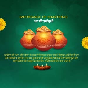 Importance of Dhanteras creative image