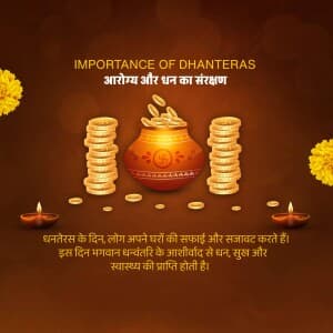 Importance of Dhanteras Facebook Poster