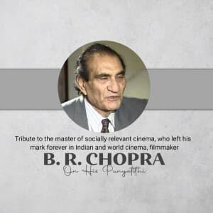 B. R. Chopra Punyatithi banner