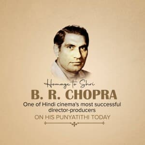 B. R. Chopra Punyatithi event poster