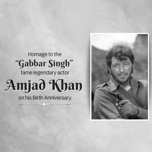 Amjad Khan Jayanti banner