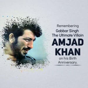 Amjad Khan Jayanti poster