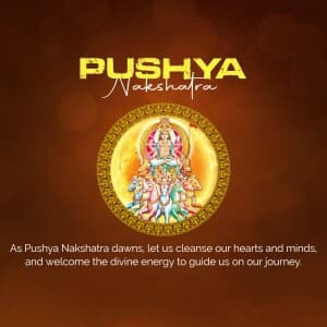 Importance of Pushya Nakshatra flyer