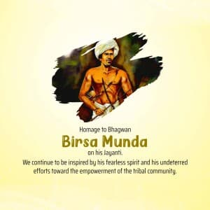 Birsa Munda Jayanti banner