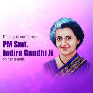 Indira Gandhi Jayanti image