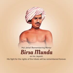 Birsa Munda Jayanti event poster