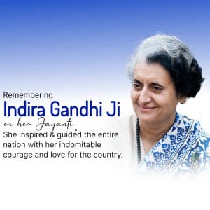 Indira Gandhi Jayanti flyer