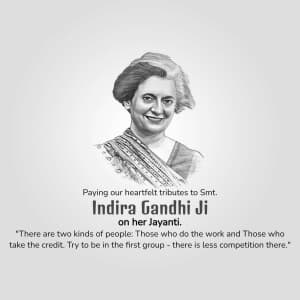 Indira Gandhi Jayanti poster