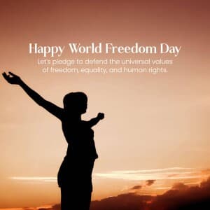 World Freedom Day event poster