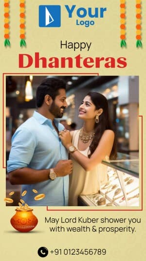 Dhanteras Wishes Templates poster Maker