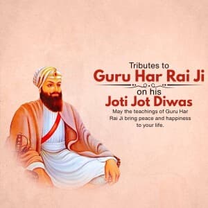 Guru Har Rai Ji Joti Jot Diwas illustration