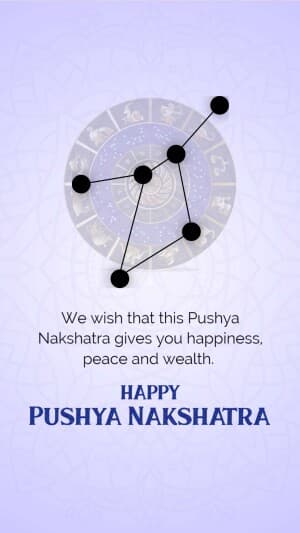 Pushya Nakshatra insta story template