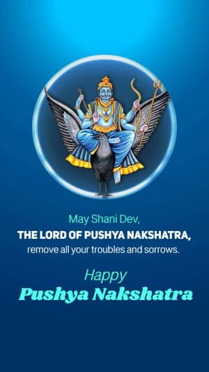 Pushya Nakshatra insta story flyer