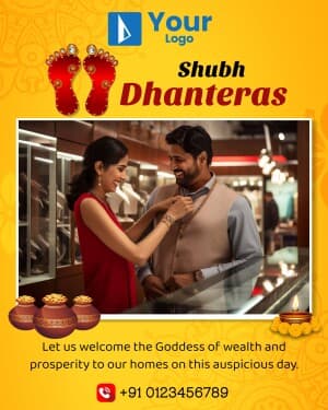 Dhanteras Wishes Templates poster