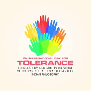 International Day for Tolerance graphic