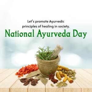 National Ayurveda Day graphic