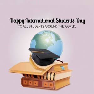 International Students Day whatsapp status poster