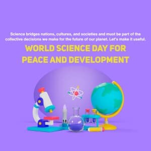 Science Day for Peace and Development poster