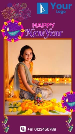 New Year Wishes Templates Social Media poster
