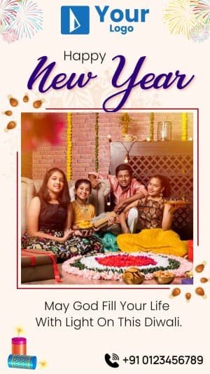 New Year Wishes Templates marketing flyer