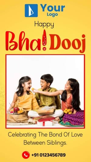 Bhai Dooj  Wish Template marketing poster