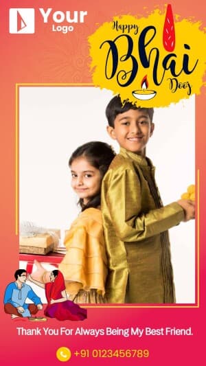 Bhai Dooj  Wish Template creative template