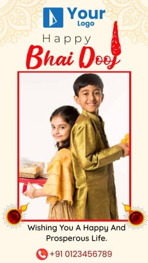 Bhai Dooj  Wish Template poster Maker