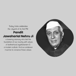 Jawaharlal Nehru Jayanti illustration