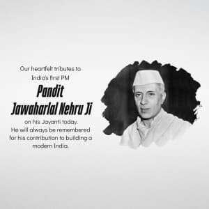 Jawaharlal Nehru Jayanti graphic