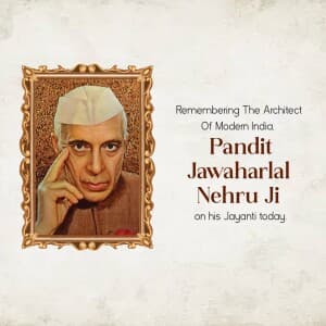 Jawaharlal Nehru Jayanti flyer