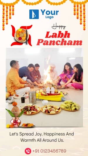 Labh Panchami Wish Templates marketing poster