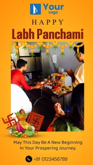 Labh Panchami Wish Templates marketing flyer