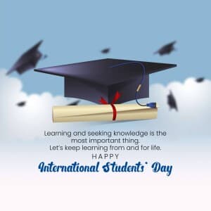 International Students Day event poster