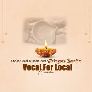 Vocal For Local Diwali facebook banner