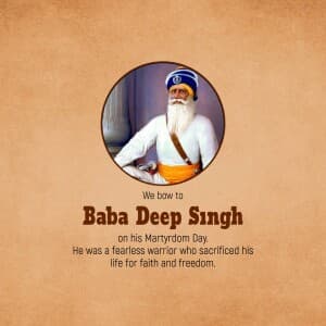 Baba Deep Singh Shaheedi Diwas flyer