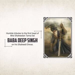 Baba Deep Singh Shaheedi Diwas poster