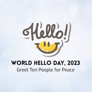 World Hello Day marketing poster