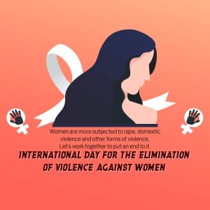 International Day for the Elimination of Violence against Women marketing flyer