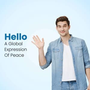 World Hello Day marketing flyer