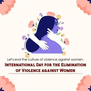 International Day for the Elimination of Violence against Women whatsapp status poster